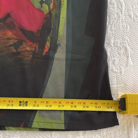 Artful Home NWOT Lumen Top & Scarf by Andrea Geer, Olive/Fuchsia Brush, L/XL - Picture 5 of 15